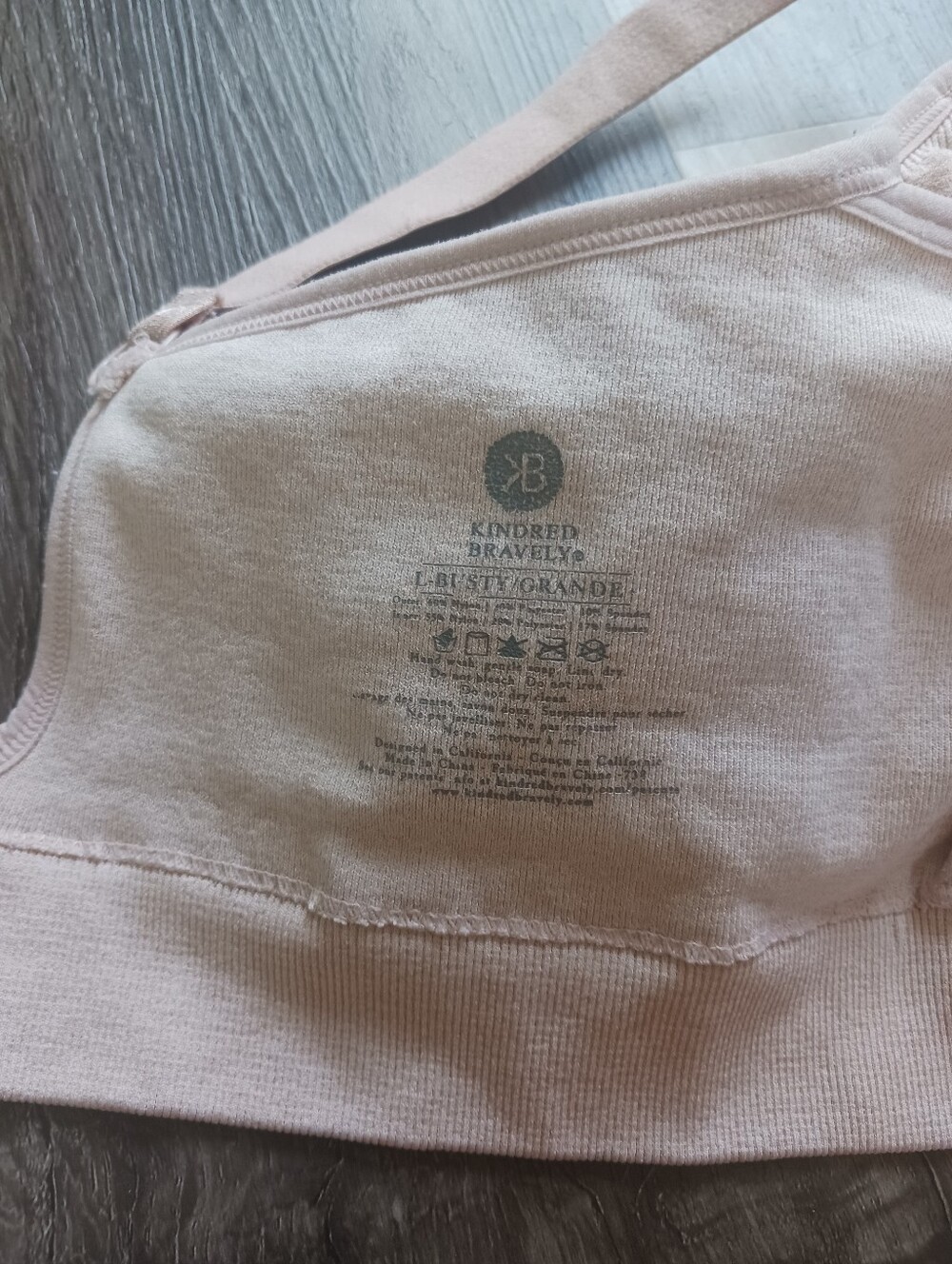 Kindred Bravely Nude/Pink Seamless Nursing & Pumping Bra - L Busty - Picture 4 of 5